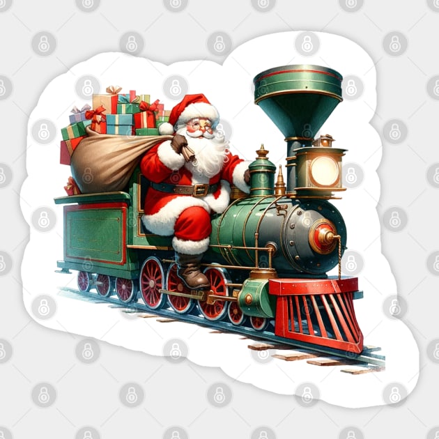 Santa Delivering Gifts Sticker by Chromatic Fusion Studio